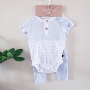 Lila & Jack BNWT Infant Boys 3pc Set - Pastel Blue - 3/6 Months